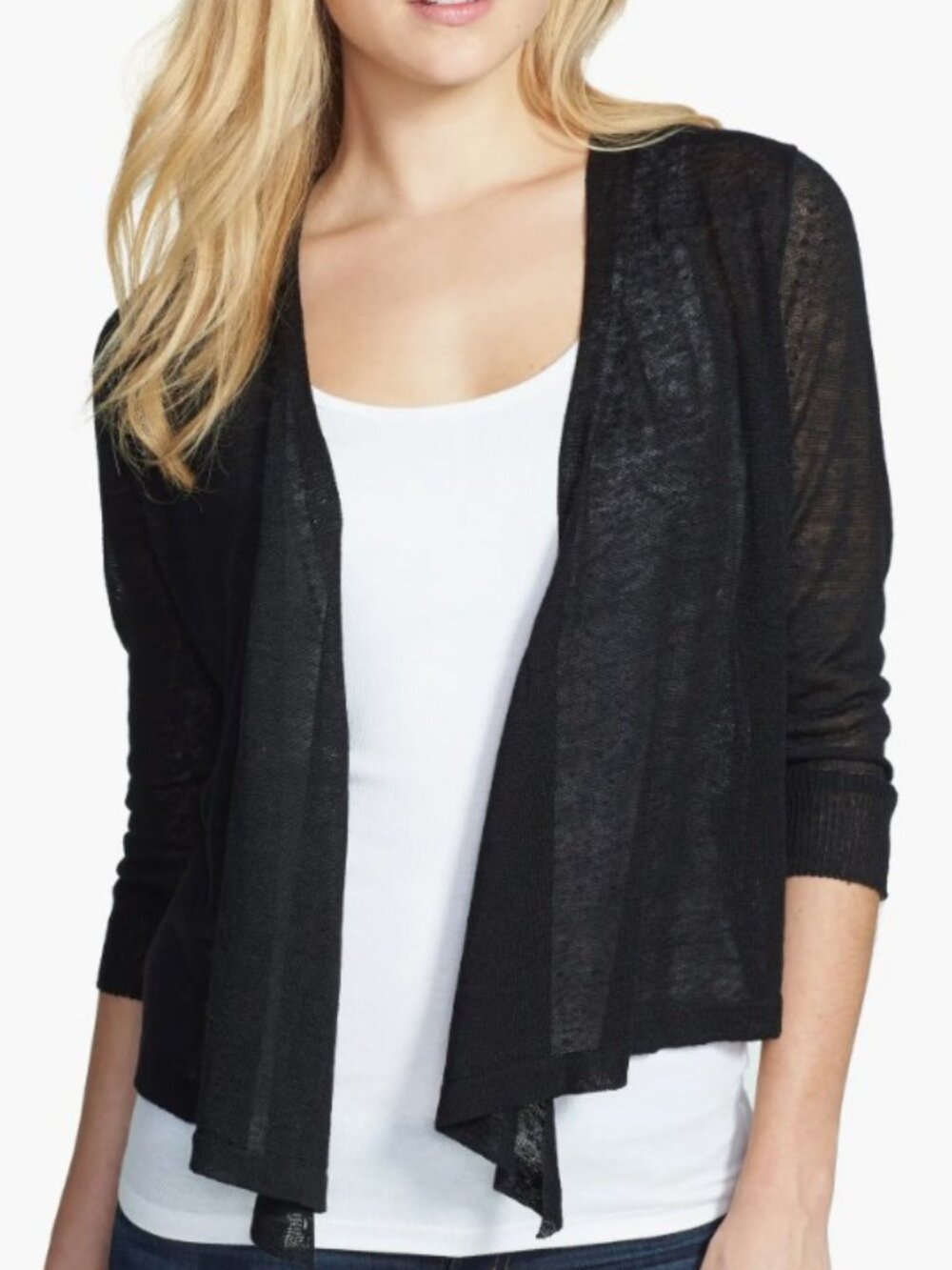 NIC+ZOE 4 Way Lightweight Cardigan in Black